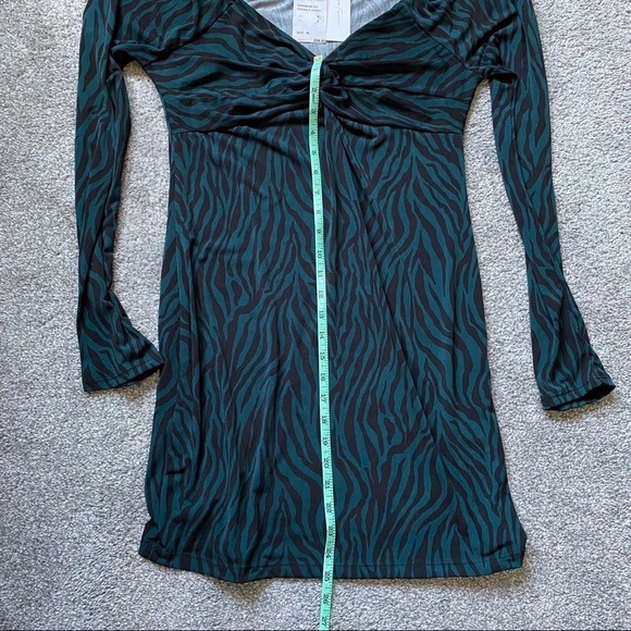 All in Favor Emerald Zebra Bodycon Mini Dress - Picture 7 of 16
